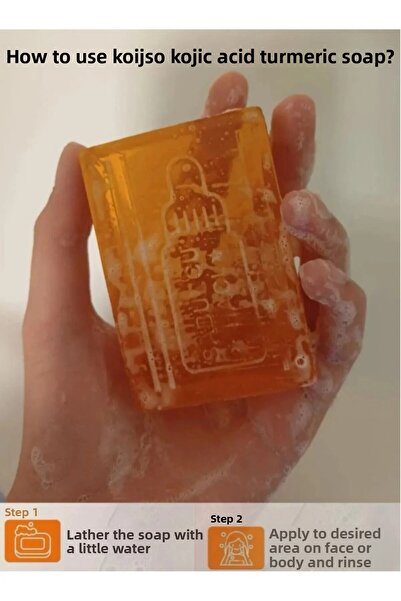 Bersa Sabun ve Kozmetik Zerdeşallı Kojic Acid Soap Skin Whitening Anti-Blemish Moisturizing Natural 110-120 Gr