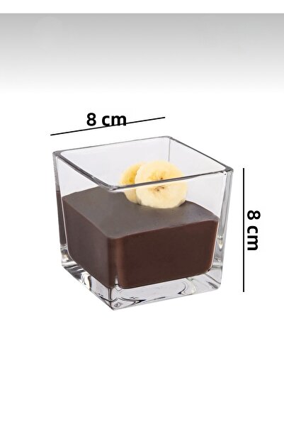 mafa home 6-Piece Square Magnolia Dessert Bowl Serving Presentation Cup Set Large Size