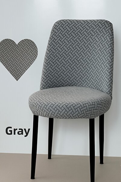 ELHAS غطاء كرسي بيضاوي بنمط الطوب، غطاء كرسي مرن قابل للغسل من الليكرا (1 قطعة)