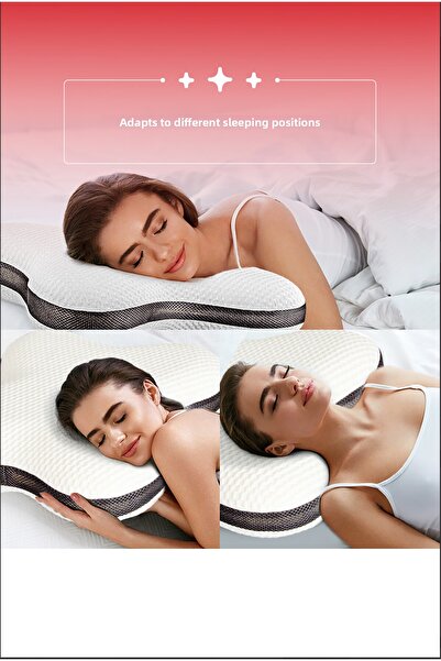 PUFYMAX Orthopedic Visco Butterfly Pillow, Air-Channel Snoring-Reducing Neck Support Pillow 57X45-13Cm