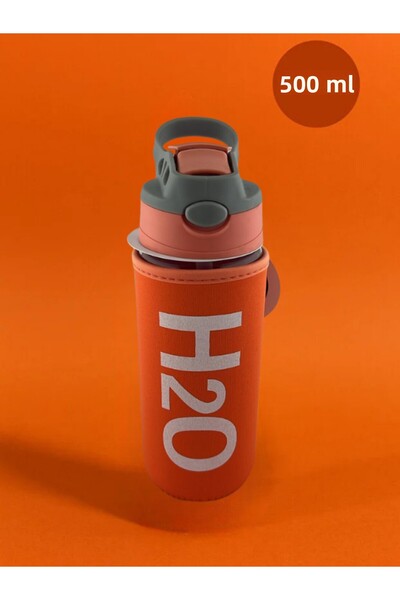 Tohana H2O Glass Flask with Straw and Cover 500 ml