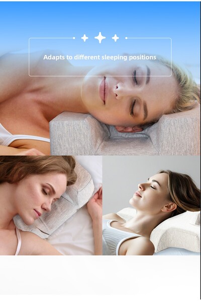 PUFYMAX Beauty Pillow, Visco Orthopedic Anti-Wrinkle Neck Support Pillow, Botox Pillow