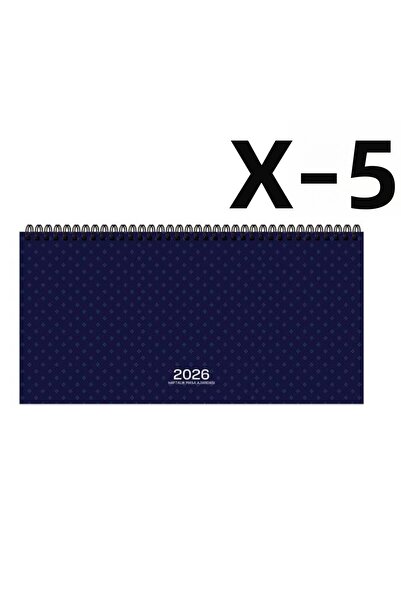 KESKİN COLOR 2026 Weekly Desk Calendar 16X33 cm Spiral Bound Lined 5 Pieces