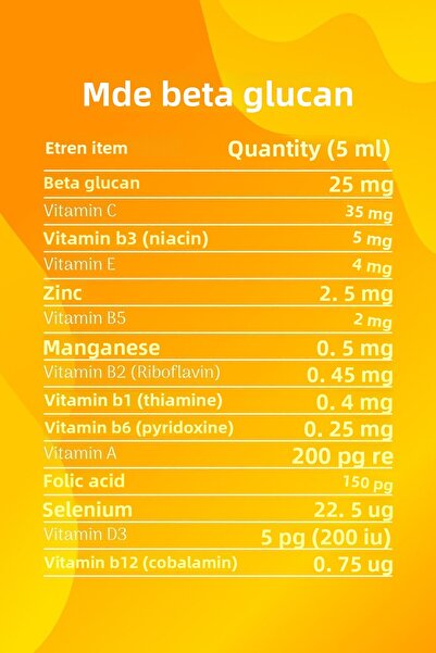 MDC Beta Glucan andMultivitaminSyrup - 150 Ml