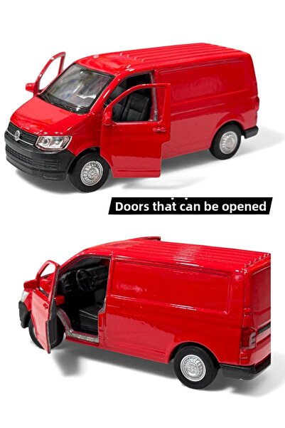 YILDIRIM OYUNCAK 1:18 Scale Collectible Metal Toy Car 12 cm - Volkswagen Model Transporter with Openable Doors