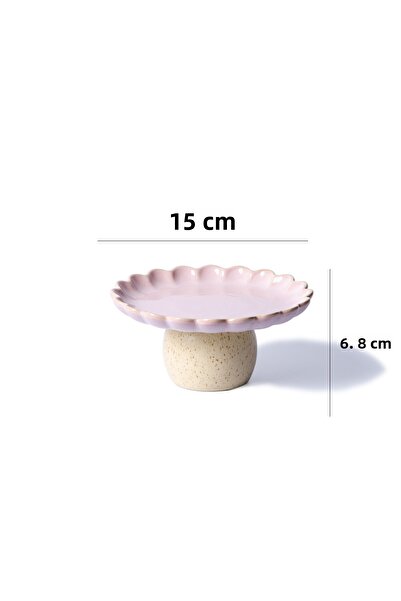 Le murano Fungo Footed Pastry Cake Presentation Plate 15 cm |   Pink