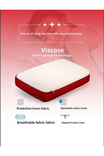 PUFYMAX Visco Orthopedic Air-Conditioned Pillow, Spine-Friendly Air-Channel C...