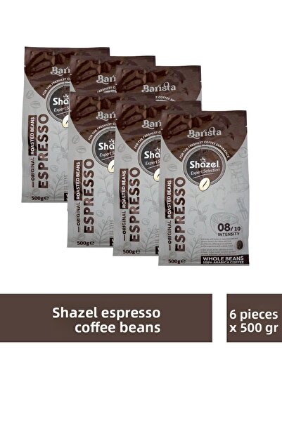 Shazel Çekirdek Espresso Coffee 500 Gr X 6 Pieces