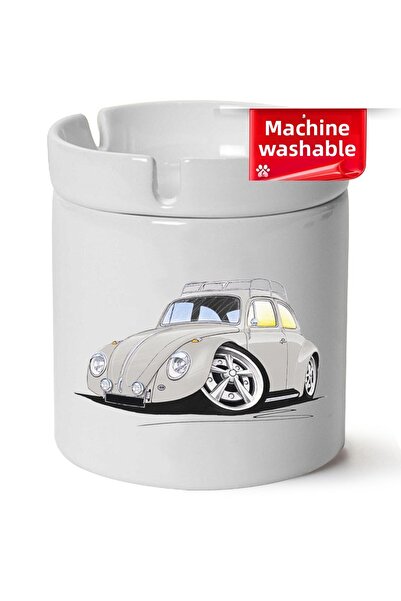 sartre art Scrumieră de porțelan Beetle cu imprimeu (Kl-Otmbl-Vw)