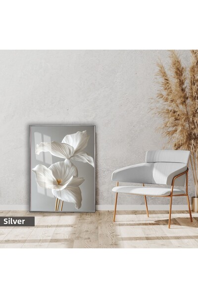 Harikabirev Hari̇kabi̇rev | Soft | White Minimal Hibiscus Flower Model | Fram...