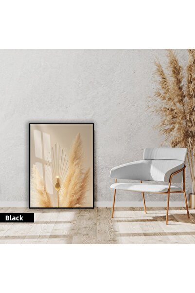 Harikabirev | MOLECULARE |   MODEL ELEGANT DE IARBA PAMPAS |   TABLO DE STICLA CU CADRU, SIMPLE, VERTICAL