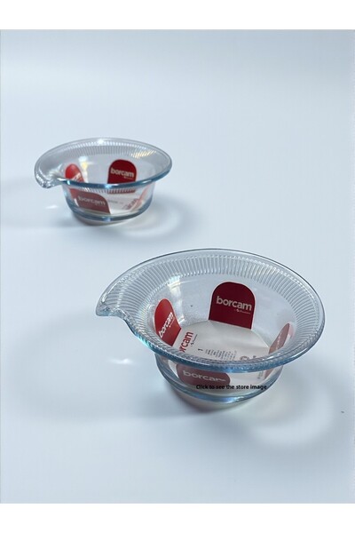 Paşabahçe Borcam Souffle Bowl Shaped Stylish Heat-Resistant Atom Cake Dessert Oven Microwave Bowl 400Cc 2Pcs