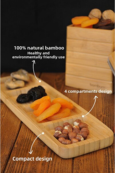 Bambum Ganberi 4 Compartment Snack Bowl & Sauce Bowl