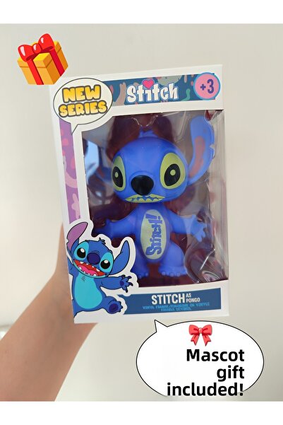 İKLİMNET Stitch Figure Toy (with Mascot Gift)