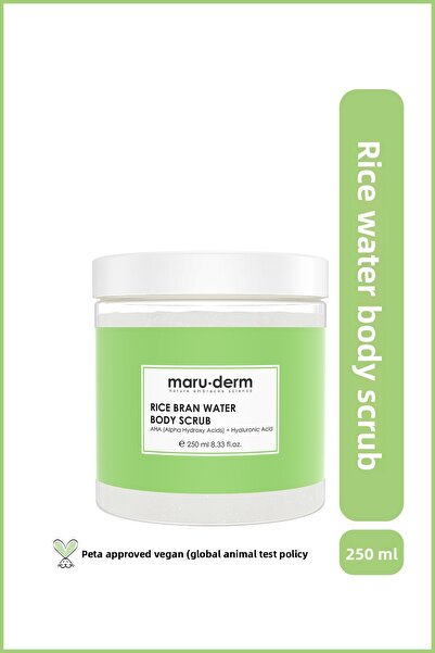 Maru.Derm مقشر للجسم |   مقشر الجسم بماء الأرز |   حمض الهيالورونيك + AHA 250 مل