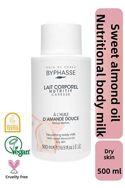 BYPHASSE حليب الجسم المغذي بزيت اللوز الحلو 500 مل