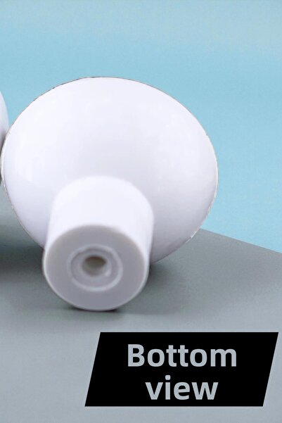 MH MiniHediye Çayıralan Plastic Button Furniture Kitchen Drawer Cabinet Cupboard Handle Knob Handles White Single Screw