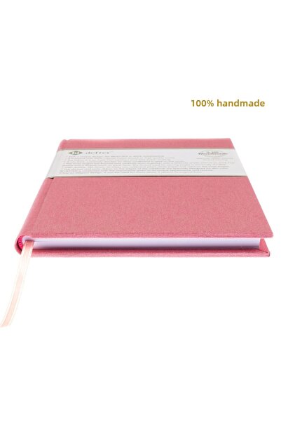 BİDEFTER Piano Notebook (Treble Clef) 100% Handmade, Hand Sewn - 2026 Collection, Viscose Fabric – A/4