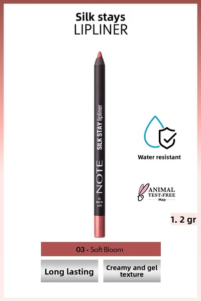 NOTE Silk Stay Lipliner Waterproof Silky Lip Liner - 03 Soft Bloom - Nude