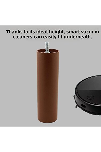 MH MiniHediye Furniture Sofa Seat Base Heightening Riser M8 Bolt-In Fine Thread Support Leg Feet Coffee 15cm