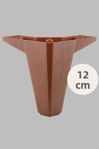 MH MiniHediye Furniture Sofa Armchair Base Tv Unit Riser Leg Feet 12 cm Wooden Patterned Leg