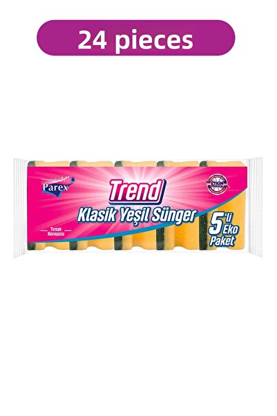 Parex إسفنجة كلاسيكية مموجة من تريند، 5 قطع، 24 عبوة