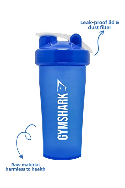 Stylovi Gymshark 700 ml Shaker |   Sports Water Bottle with Leak-Proof Lid and Strainer, Ergonomic Design Suitable for Health