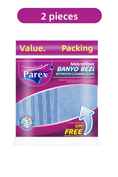 Parex Microfiber Bath Cloth (Microfiber Cleaning Cloth Gift) Double Pack