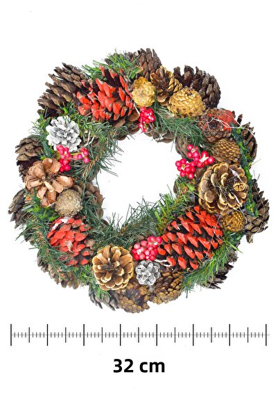 Waldern Christmas Door Ornament Door Wreath Natural Door Ornament Christmas Decoration