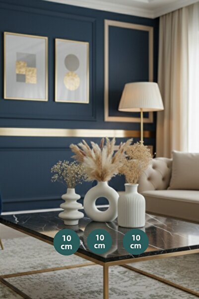 muffag 10 CM - Vază din ipsos realizată manual, din 3 piese - poate avea bule...