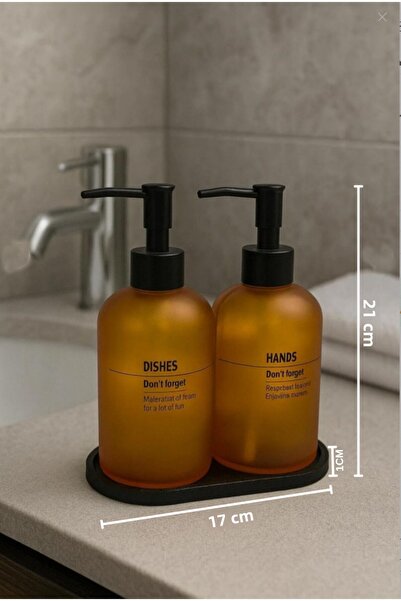 MEYA PİNE Κομψή εμφάνιση, σετ 2 σαπουνιέρες με βάση από μπαμπού