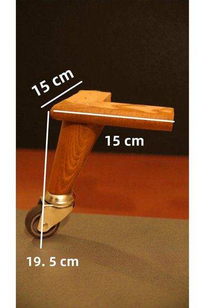 BARERMO 20 Cm Wheeled Leg Magic Table Leg, Smart Table Leg, Smart Coffee Table Leg, Magic Coffee Table Leg