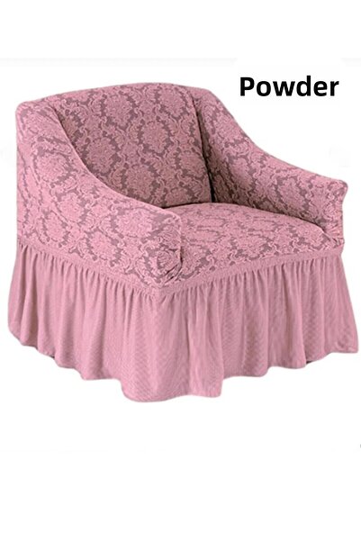 ARTUÇ Jacquard Shawl-Patterned Single Sofa Cover (Powder Rank)