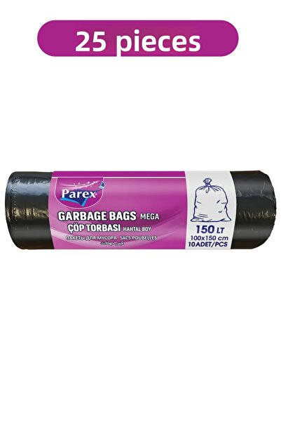 Parex Professional 10-Pack Garbage Bags Large Size 100 X 150 cm 25 Packs