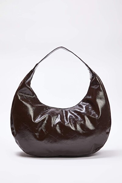 TRENDYOL SHOES Brown Half Moon Women's Oval Shoulder Bag Takss25Oc00031