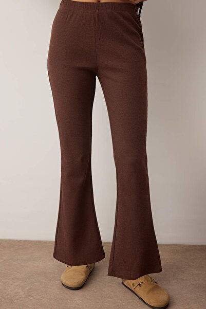 Trendyol Collection Brown Straight Belted Camisole Knitted Pajama Set Thmaw26Pt00003