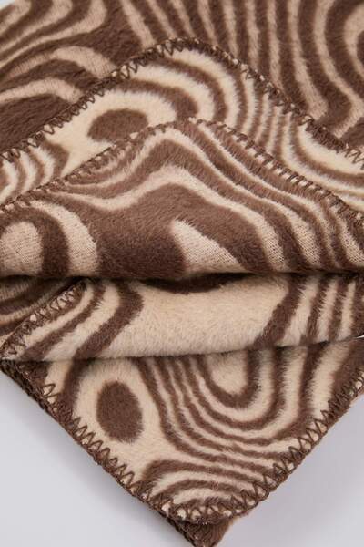 TRENDYOLMİLLA HOME Brown Textured Tv Blanket 130X170Cm Tphaw26Do00001