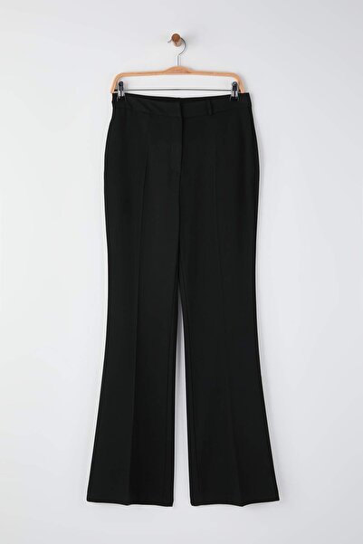 Trendyol Collection Black Limited Edition Flare Mold Bootcut Fabric Pants Twoaw26Pl00056
