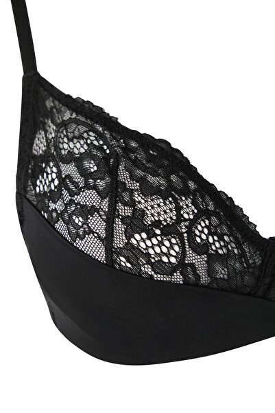 Trendyol Collection Black Micro Lace Flat Capless Underwear Set Thmaw26Cc00006