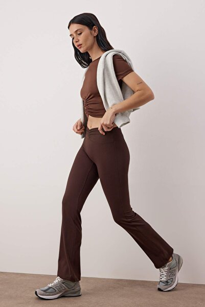 Trendyol Collection Brown Diver/Scuba Sports Tights Thmaw26Ty00021