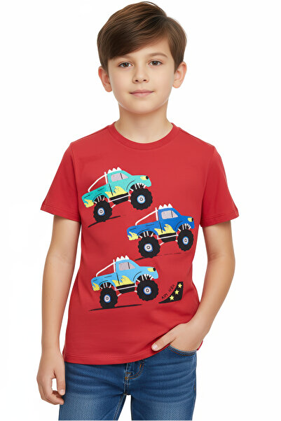 Kyron Μπλουζάκι με στάμπα αγοριού με κόκκινο όχημα