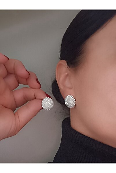 MODAMİRA AKSESUAR أقراط لؤلؤية بتصميم عتيق ذهبية اللون