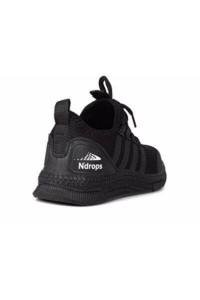 N'drops 02 hálós, nyári, ortopéd, kényelmes, könnyű, fekete színű gyermek sportcipő