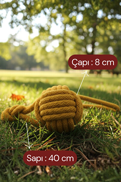 shop Monkey Fist Köpek Oyuncağı – Dayanıklı Pamuk İpli, Doğal Top ve Çekiştirme Oyuncağı (Medium)