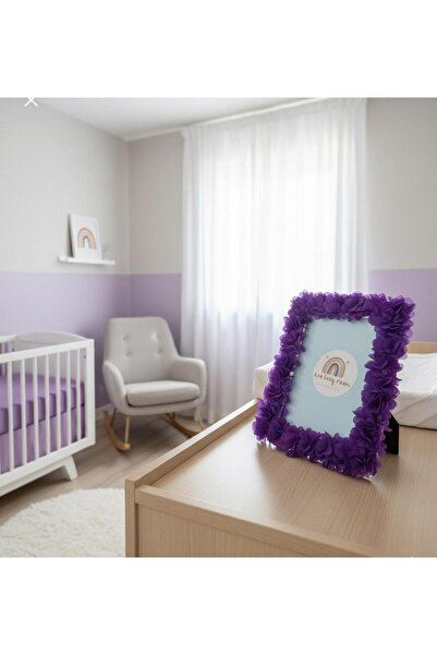 Leobabyroom Purple Floral Coated Design Home Decoration Photo Frame