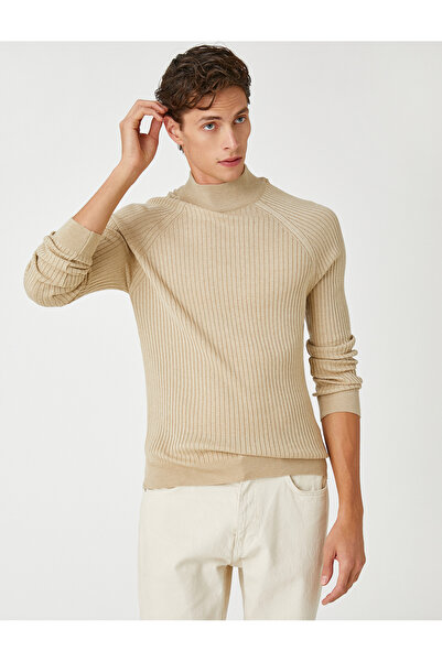 Koton Basic-Strickpullover mit halbem Rollkragen