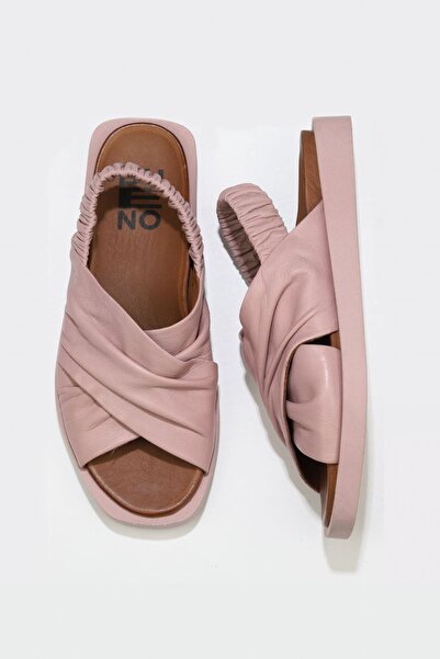 Bueno Shoes Δερμάτινα Dusty Rose γυναικεία σανδάλια - 01wu3309