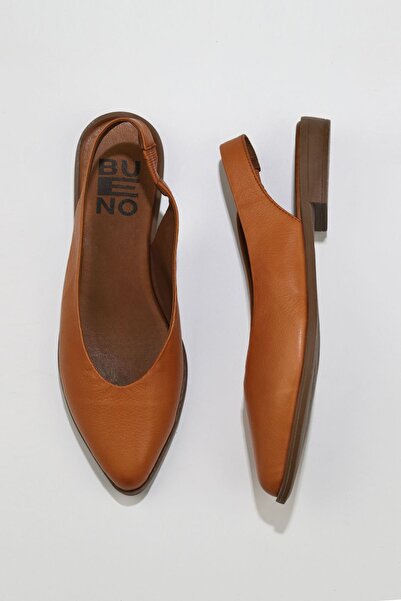 Bueno Shoes Tan Leather Dámské ploché baleríny 01wn0102