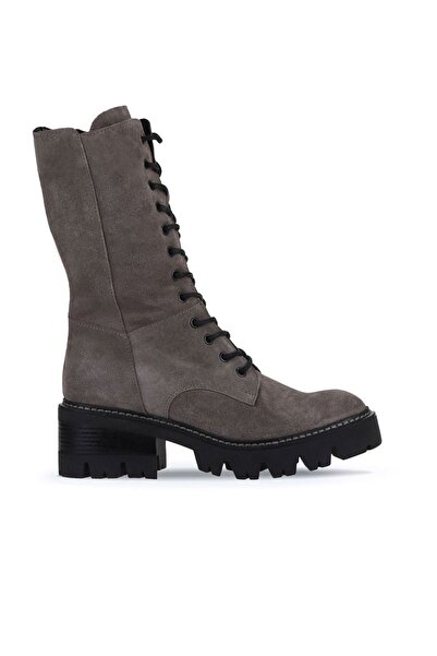 Bueno Shoes Cizme de dama din piele intoarsa de nurca - Tocuri, model 01wv3307