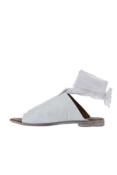 BUENO Shoes White Leather Women's Flip Flops Sandals 01Wn5008